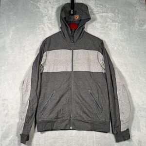 Lululemon Hoodie Mens Medium Gray Long Sleeve Full Zip Jacket‎ Sherpa Lined